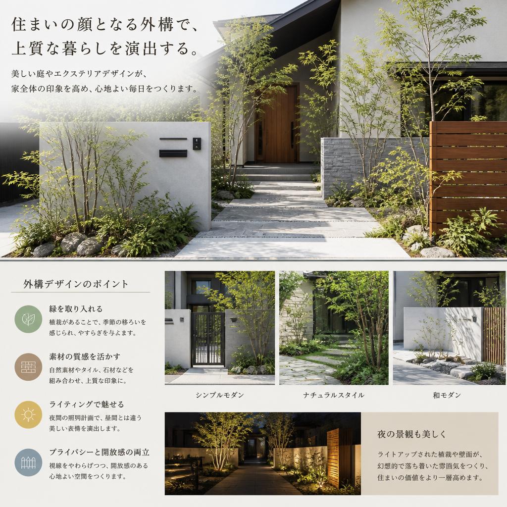 外構デザインで家の印象が変わる！