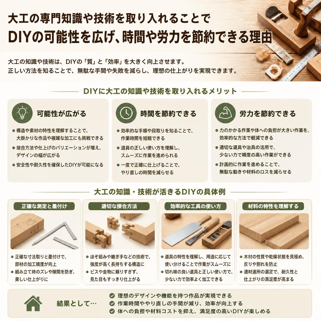 2. 大工の技術を借りるメリット