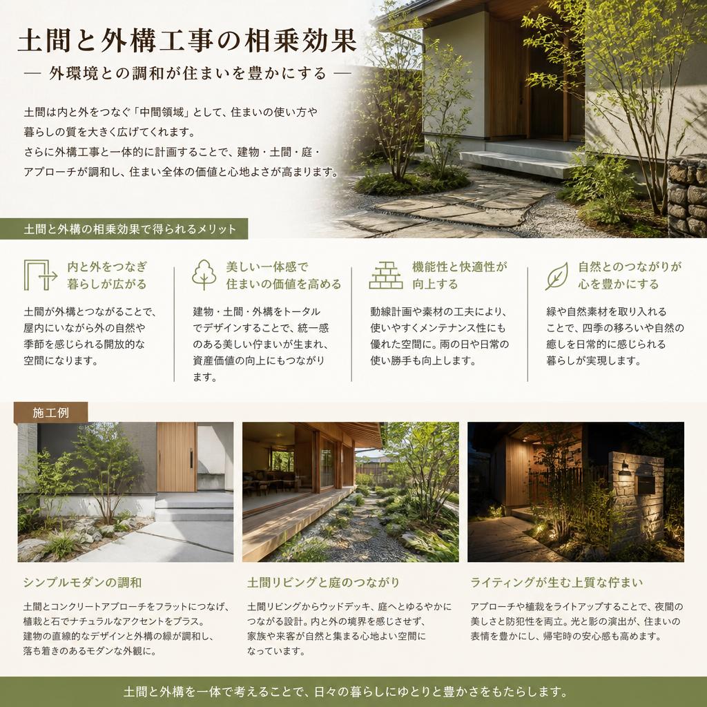 外構工事で広がる土間の効果