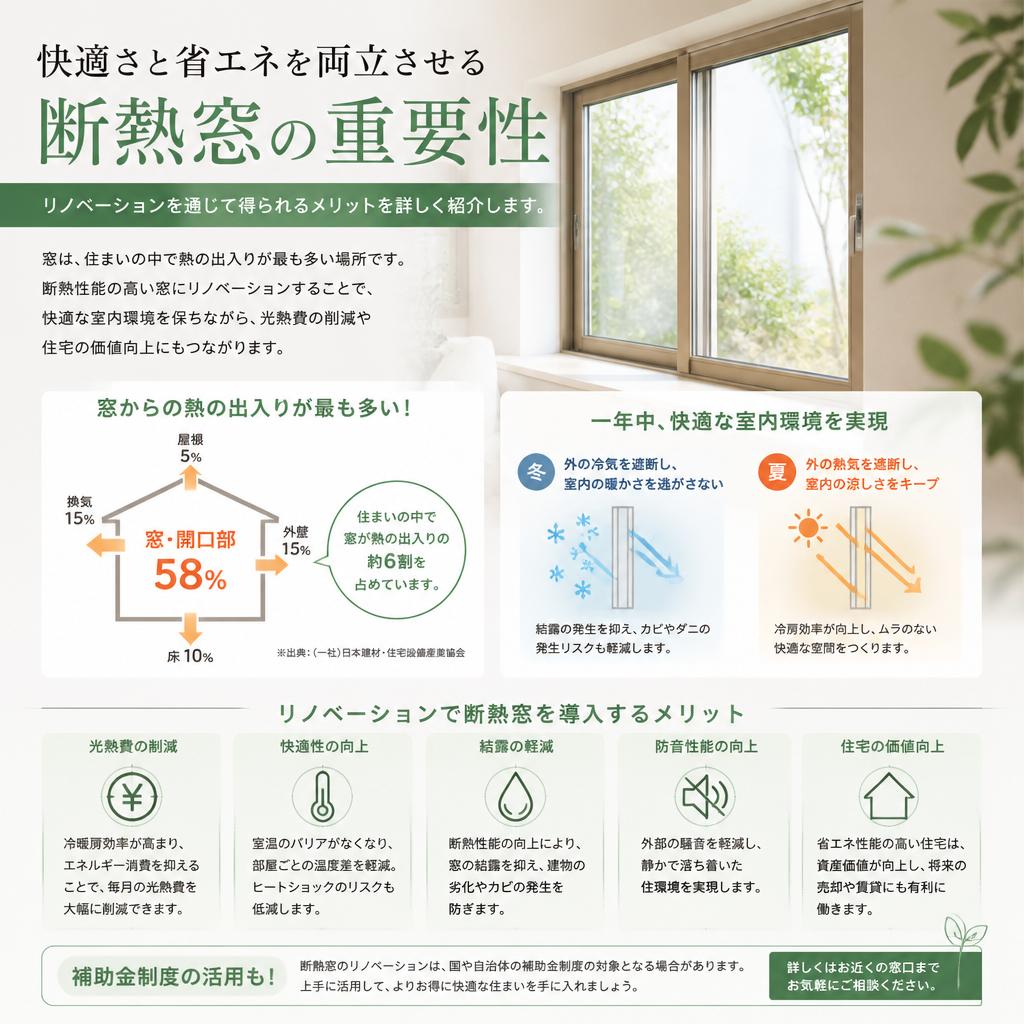 2. 断熱性能を高める窓リノベーション