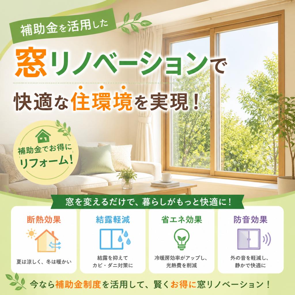 「補助金を活用した窓リノベーションで快適な住環境を実現！」