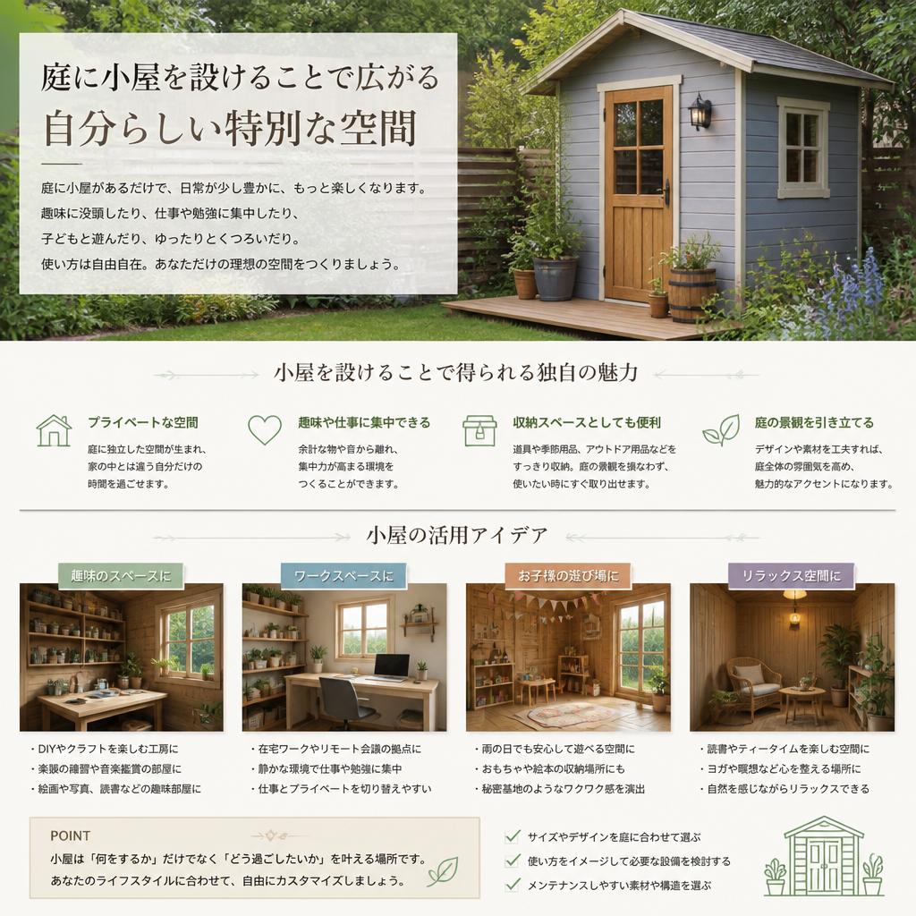 プライベート空間！小屋の魅力