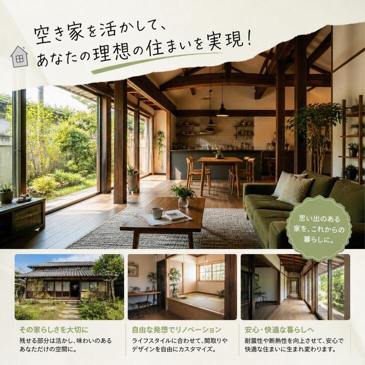 空き家を活かして、あなたの理想の住まいを実現！