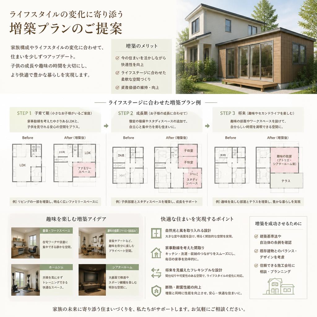 2. 増築で実現する理想の空間