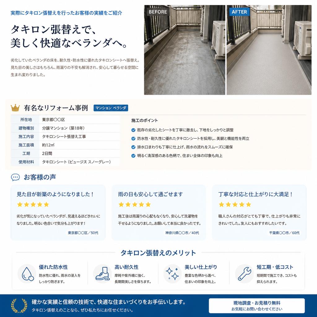 お客様の声:実績紹介