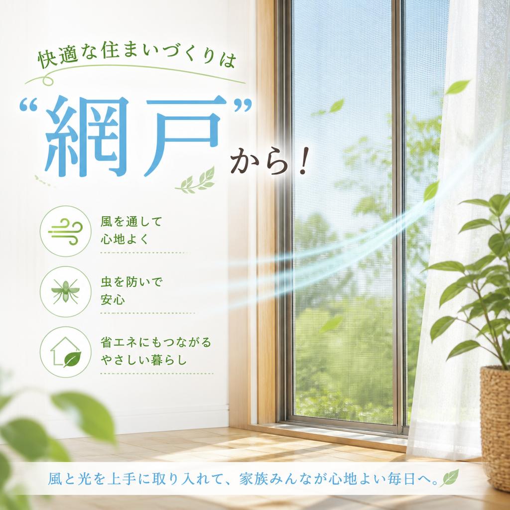 快適な住まいづくりは「網戸」から！
