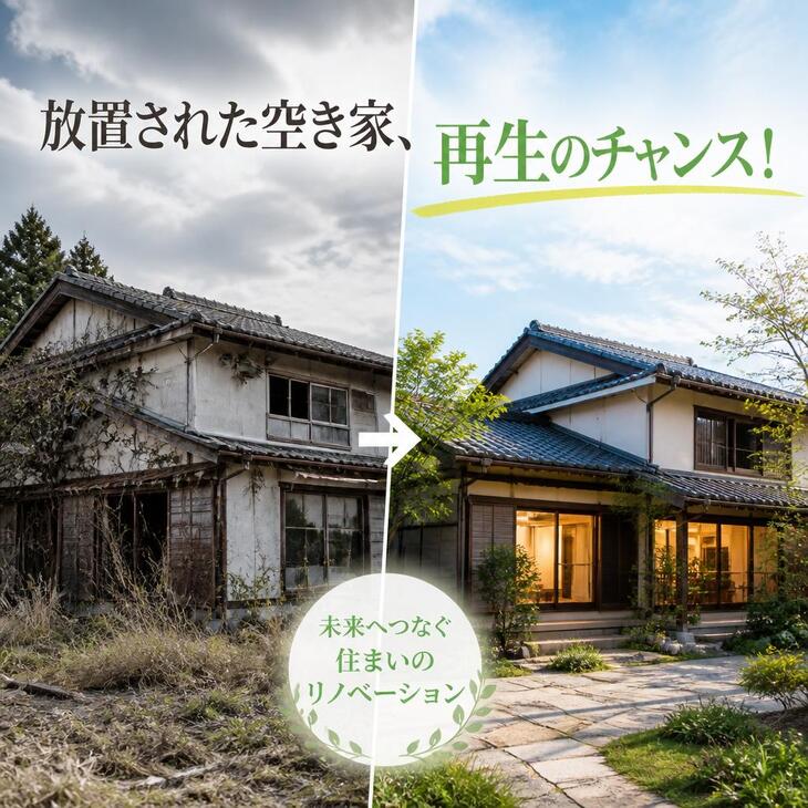 放置された空き家、再生のチャンス！