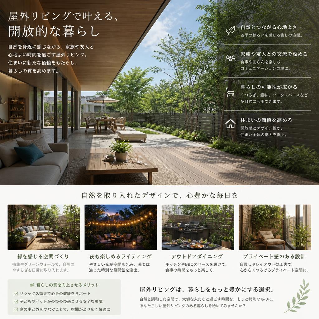 5. 屋外リビングで広がる家の可能性