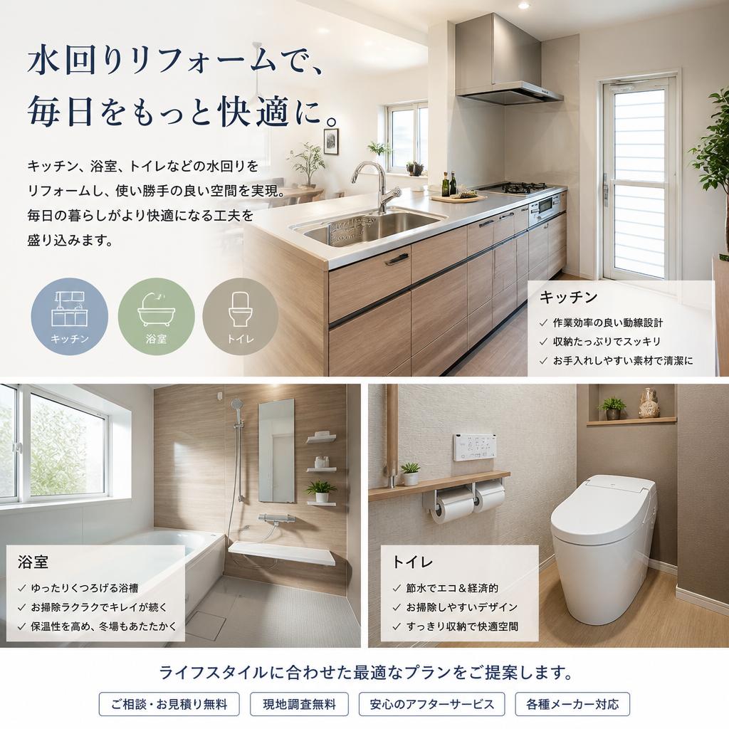 快適な水回りリフォーム