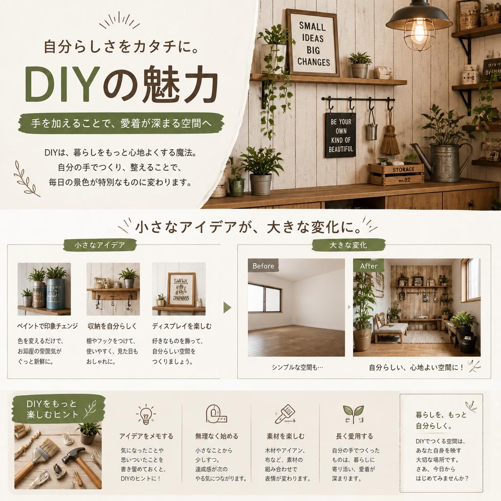 5. DIYで楽しむスペース作り