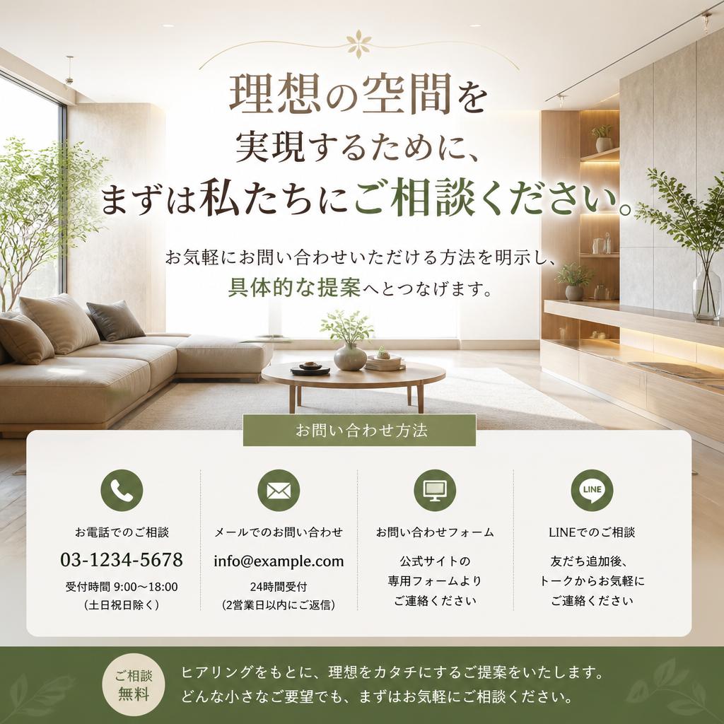 7. お問い合わせで未来の住まいを形に
