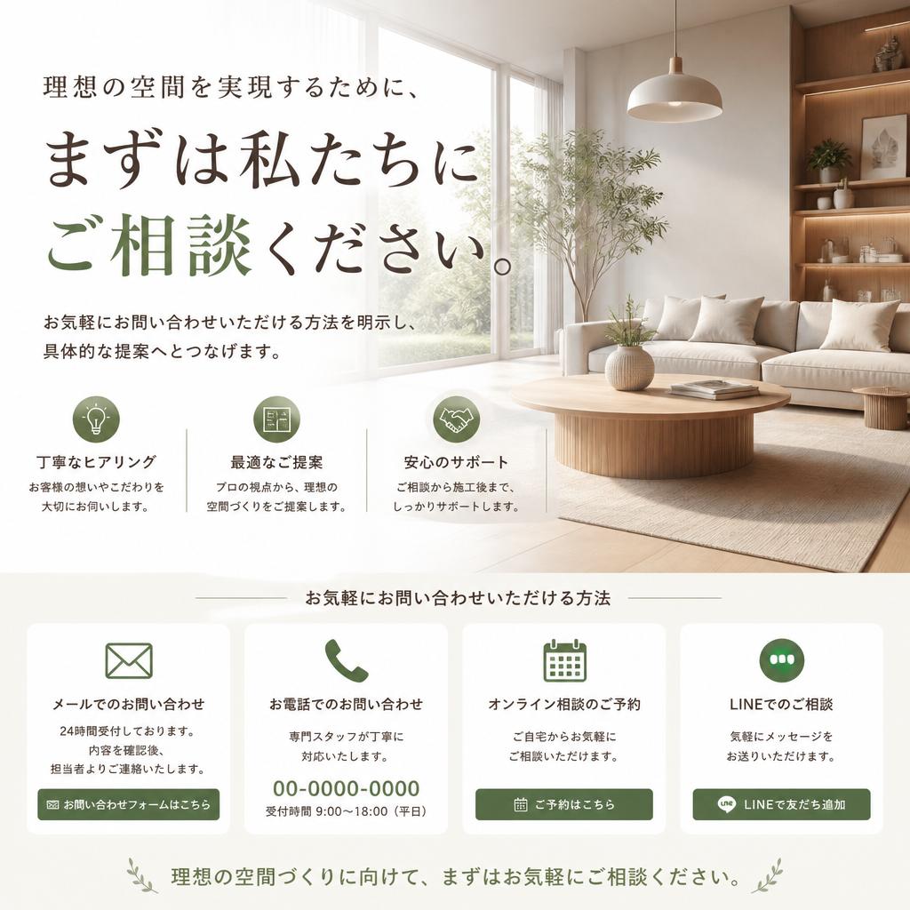 7. お問い合わせで未来の住まいを形に