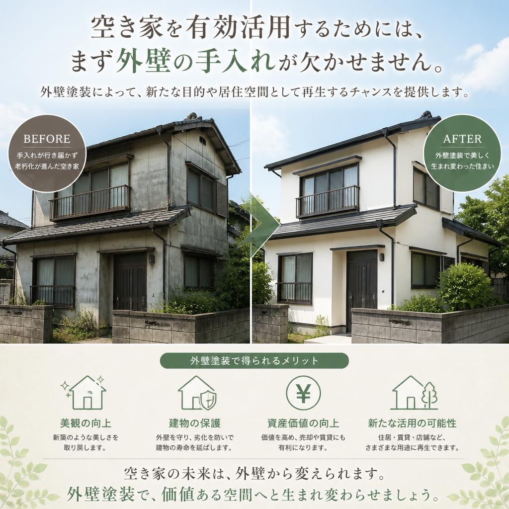 空き家活用のための外壁塗装