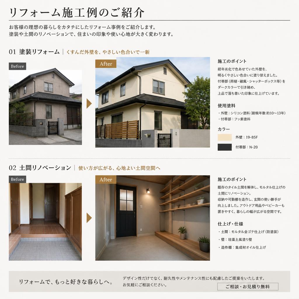 実際の施工例で見る！成功事例集