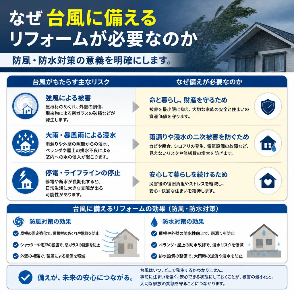 台風対策リフォームの必要性