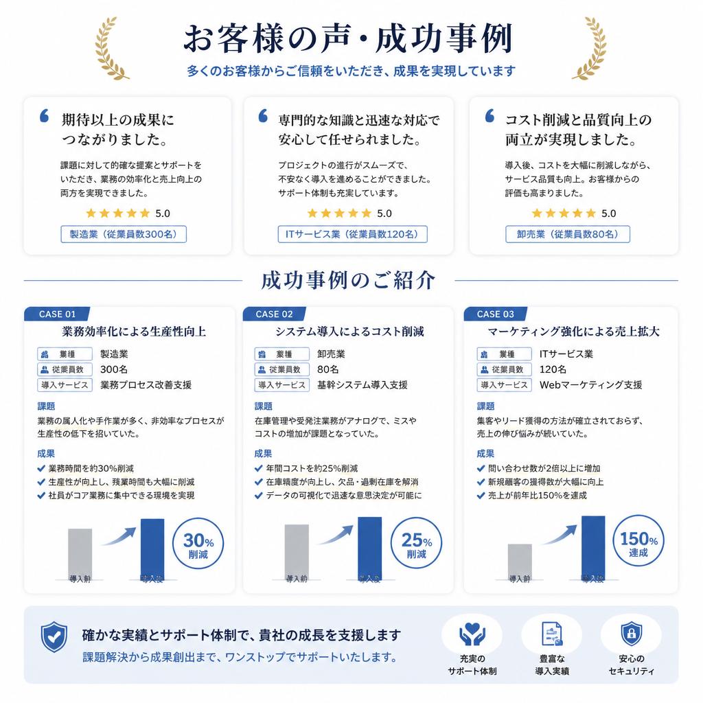 5. お客様の声と施工実績