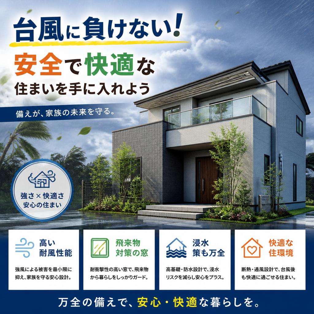 台風に負けない！安全で快適な住まいを手に入れよう
