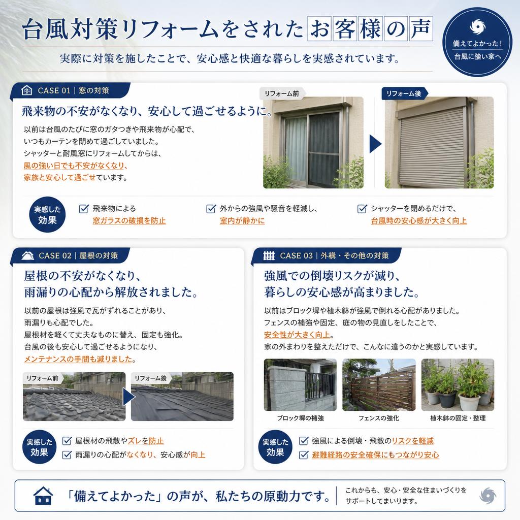 お客様の声：安心の施工事例
