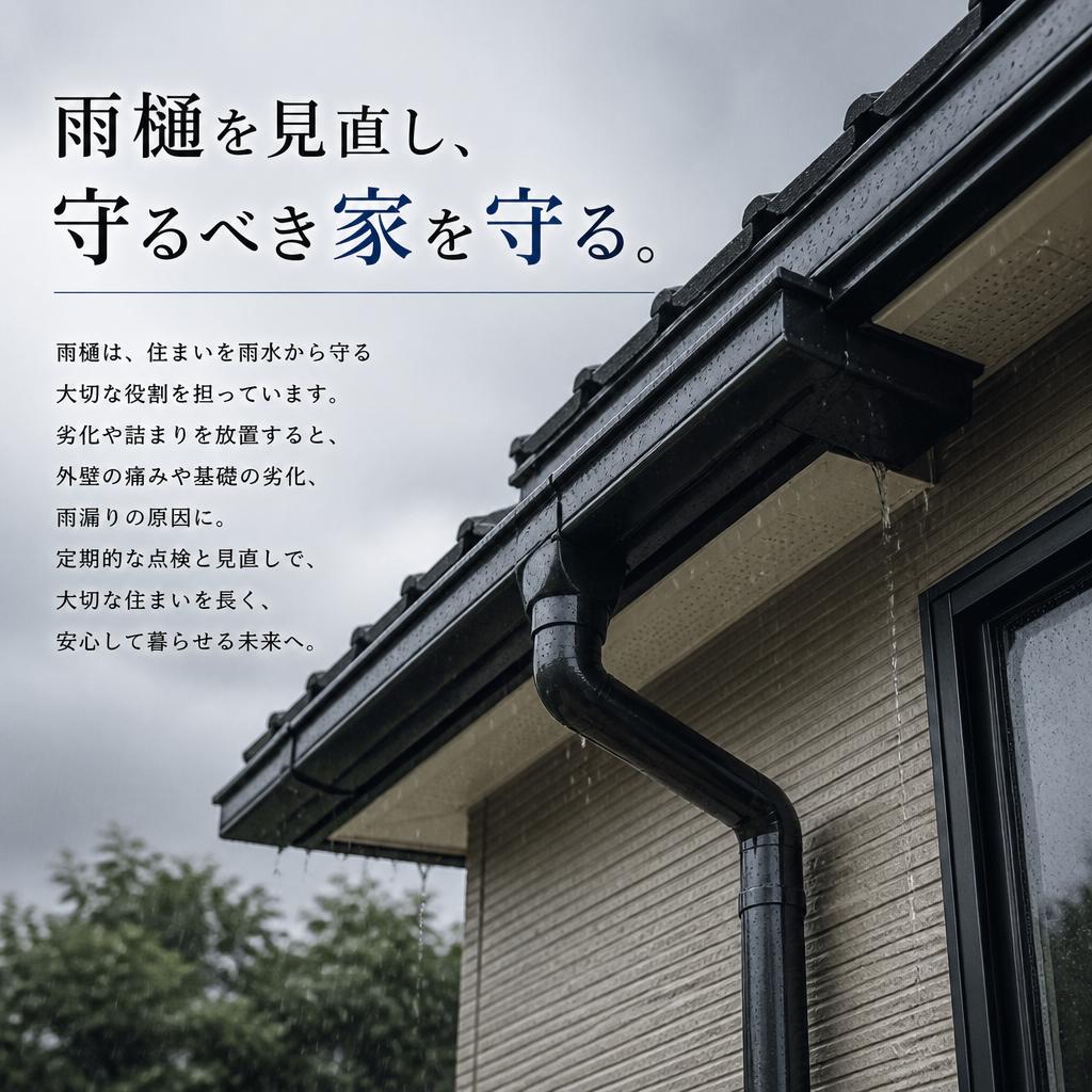 雨樋を見直し、守るべき家を守る。