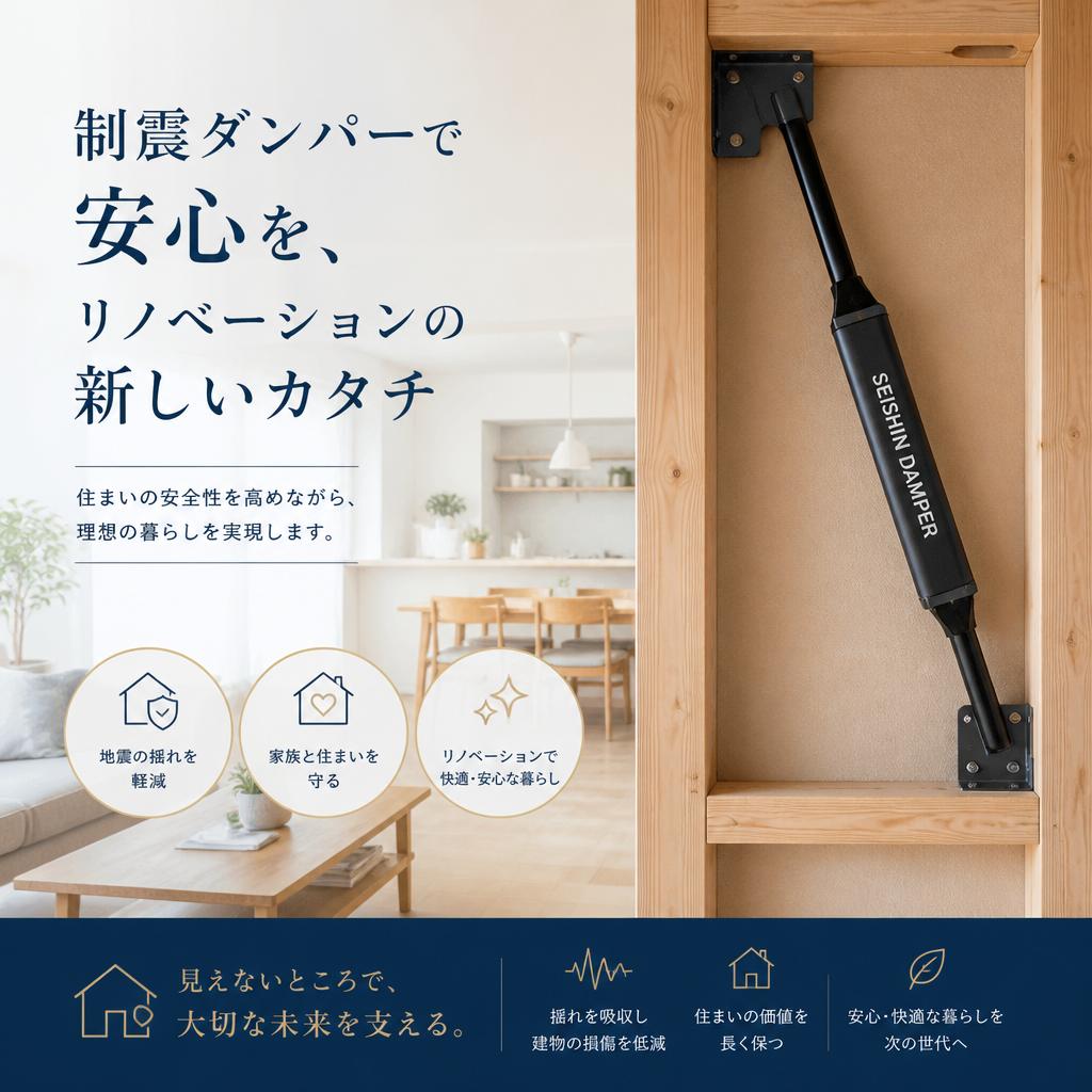 制震ダンパーで安心を、リノベーションの新しいカタチ