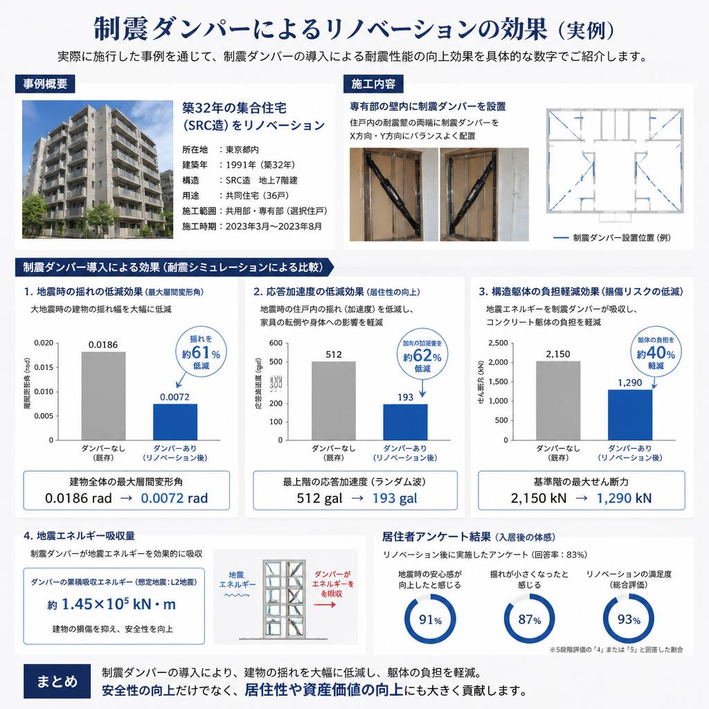 4. 施行事例:制震ダンパーによるリノベーション実績