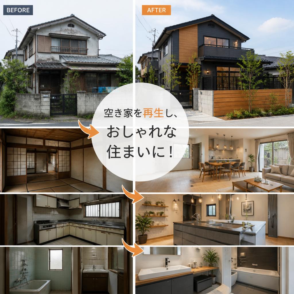 空き家を再生し、おしゃれな住まいに！