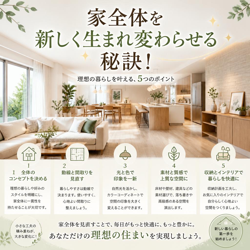 家全体を新しく生まれ変わらせる秘訣！