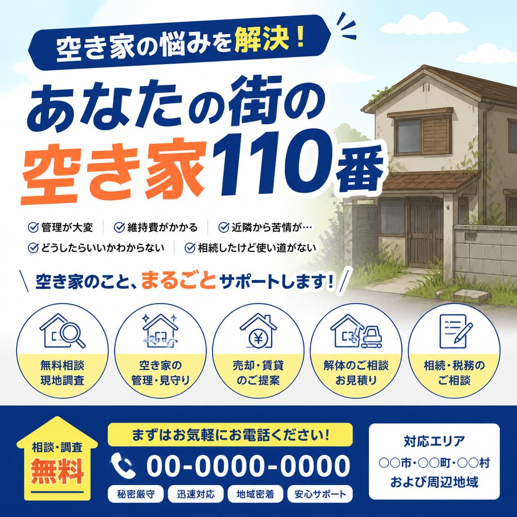 空き家の悩みを解決！あなたの街の空き家110番