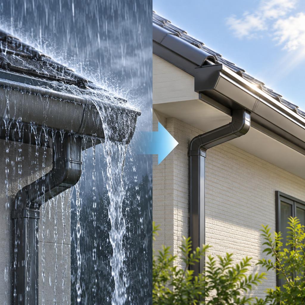 雨の日の「あふれる」を、家を守る交換リフォームへ。